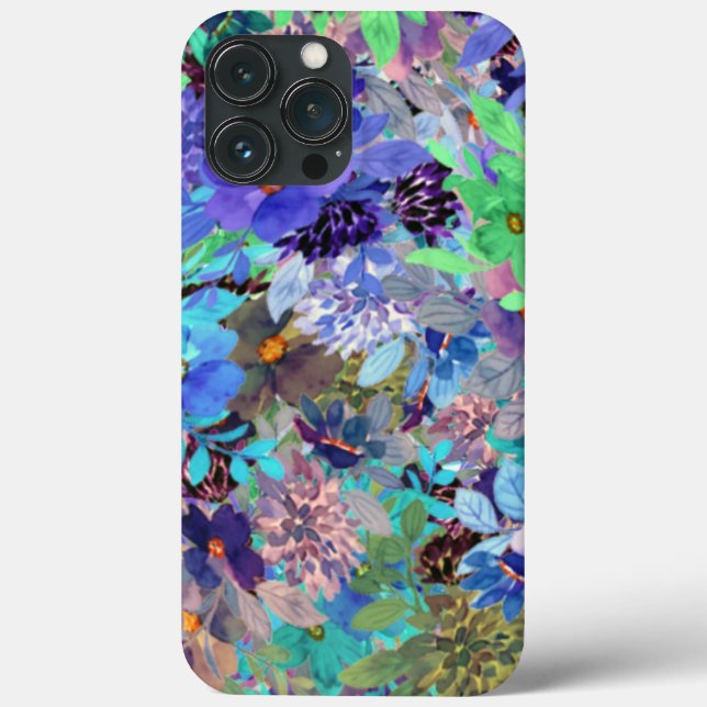 Padrão floral uniforme de aquarelas OtterBox iPhon (Verso)