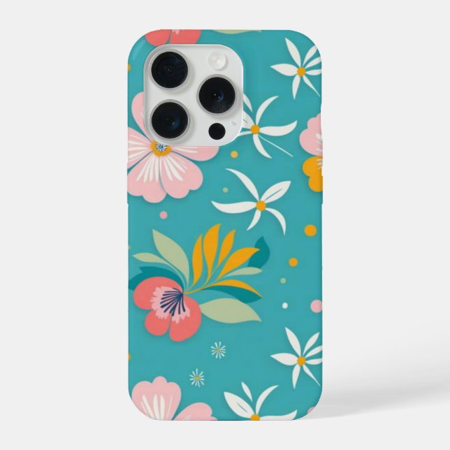 Padrão floral usando cores pastosas (Verso)