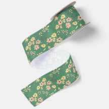 Padrão Floral Verde Boho Moderno