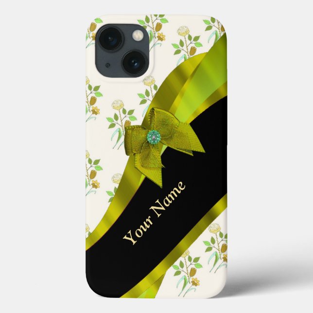 Padrão floral verde bonito da vinha (Verso)