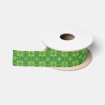 Padrão floral verde contínuo com simetria