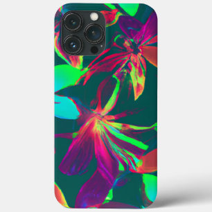 Padrão Floral Verde e Roxo