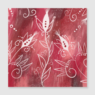 Padrão Floral Vermelho E Branco