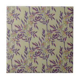 Padrão Floral Vibrante com Margaridas Amarelas