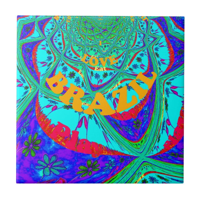 Padrão Floral Vibrante: O Ama De Homenagem Brasile (Frente)