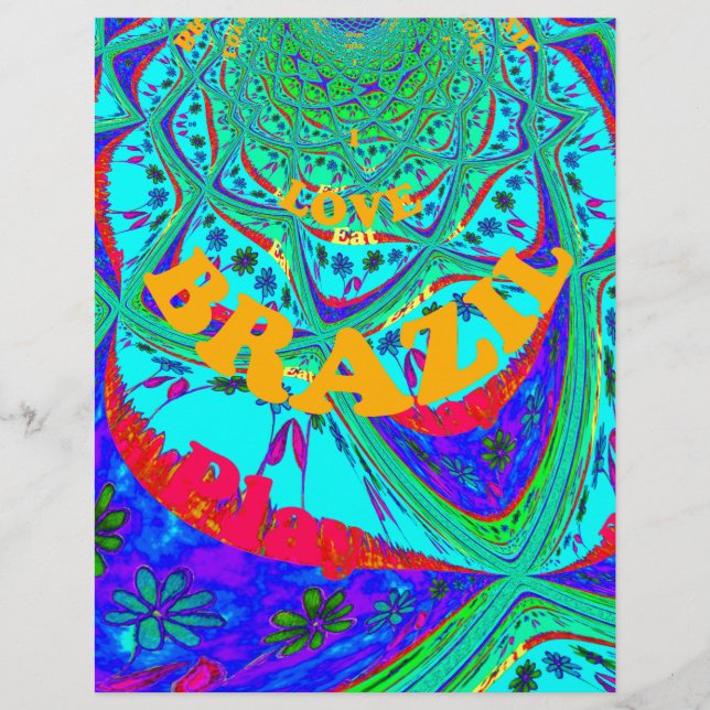 Padrão Floral Vibrante: Um Tributo Brasileiro. (Frente)