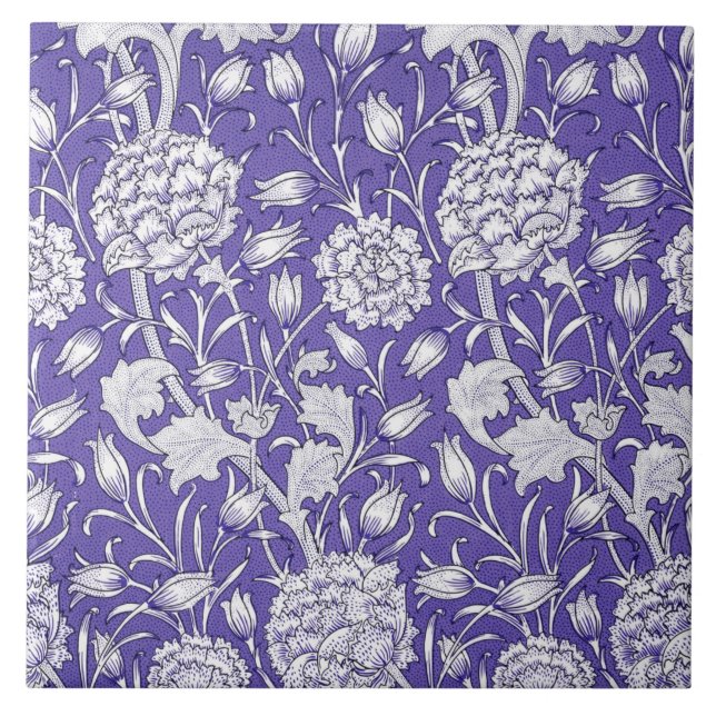 Padrão Floral Vintage Periwinkle (Frente)