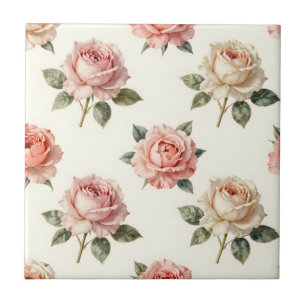 Padrão Floral Vintage Rosa Rosa-Claro