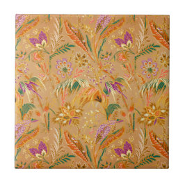 Padrão Floral Vintage Vibrante