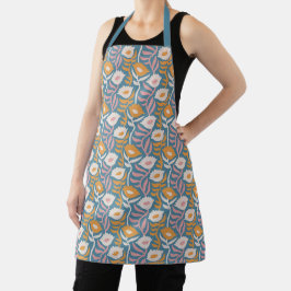 Padrão Floral Vintage Wavy Retro Groovy Pastel