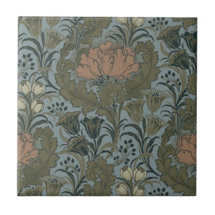 Padrão Floral Vitoriano Antigo Terracota Sage