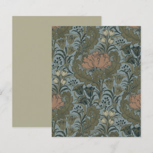 Padrão Floral Vitoriano Antigo Terracota Sage