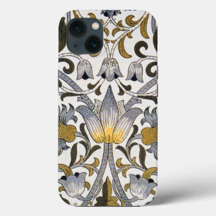 Padrão Floral William Morris Lodden: Azul Dourado