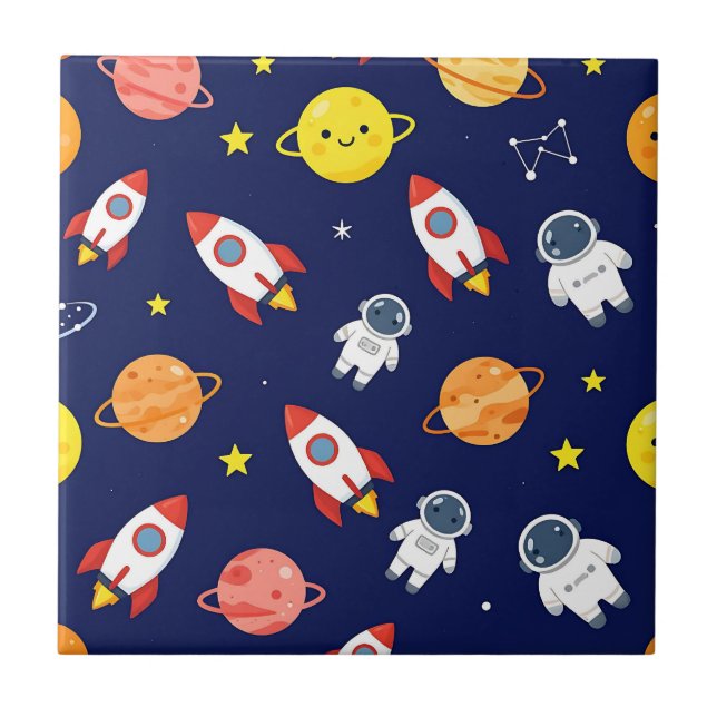 Padrão Fofo de Explorador Espacial Infantil (Frente)
