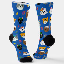 Padrão Fofo de Gato de Hannukah
