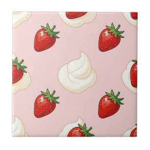 Padrão Fofo de Morango com Creme Chantilly