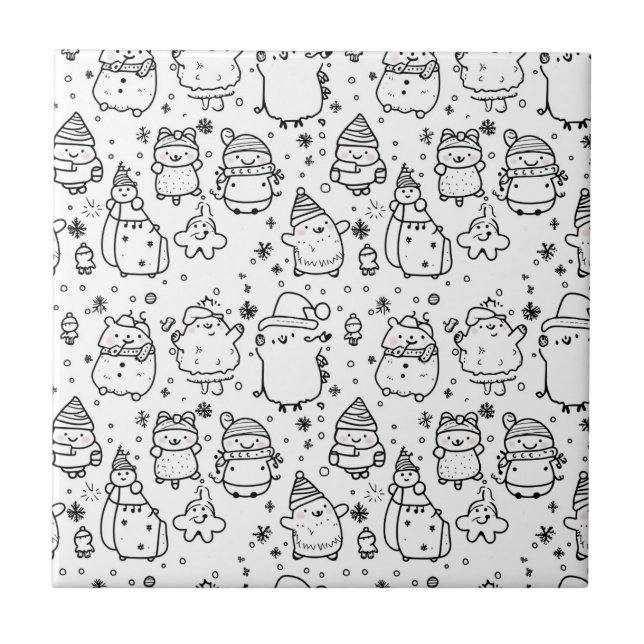 Padrão Fofo de Natal de Inverno com Doodle (5) (Frente)