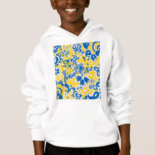 Padrão Folclore com cores de bandeira ucraniana