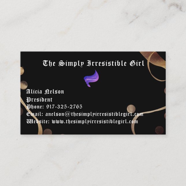 Padrão formal, Cartão de visita de 3,5" x 2,0" (Frente)