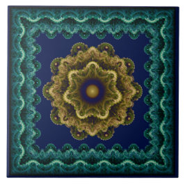 Padrão fractal floral emoldurado de fada