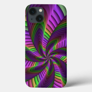 Padrão Fractal Neon Inergetico de Groovy Colorful