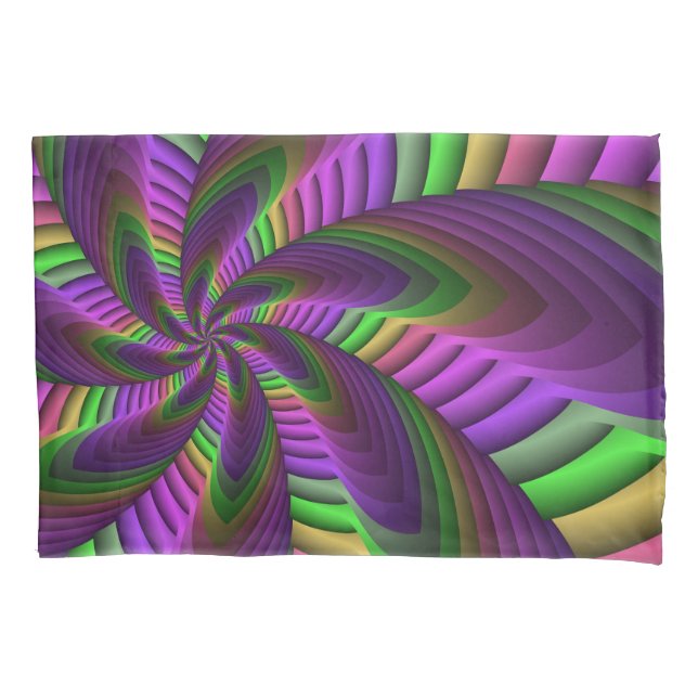 Padrão Fractal Neon Inergetico de Groovy Colorful (Frente)