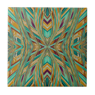 Padrão Fractal Vibe Tribal Nativo Americano em
