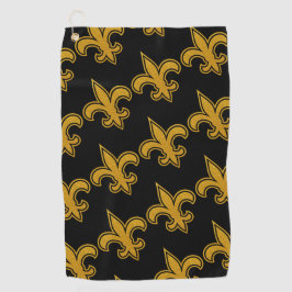 Padrão Francês Fleur De Lis Dourado e Preto