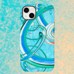 Padrão Fratural Abstrato azul brilhante luminoso