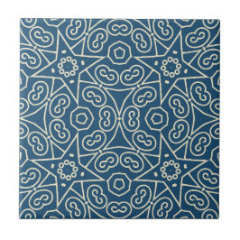 Padrão Geométrico Abstrato Azul e Branco