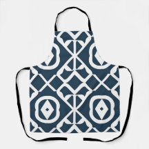 Padrão Geométrico Abstrato Azul e Branco