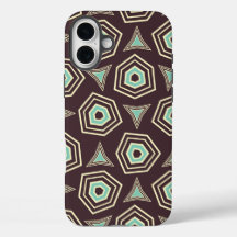 Padrão geométrico abstrato com pentágonos em camad