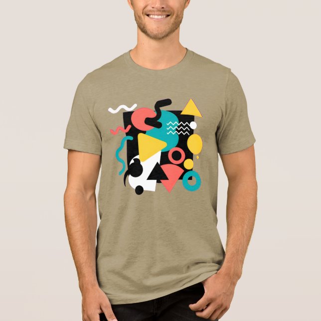 Padrão Geométrico Abstrato Memphis Estilo Retro 80 (Frente)