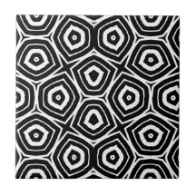 Padrão Geométrico Abstrato Preto e Branco