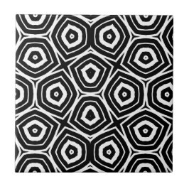 Padrão Geométrico Abstrato Preto e Branco