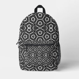 Padrão Geométrico Abstrato Preto e Branco