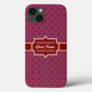 Padrão Geométrico Abstrato Vermelho Personalizado