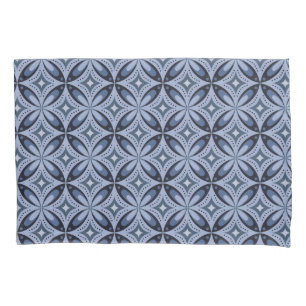 Padrão Geométrico Azul Estilo Retro