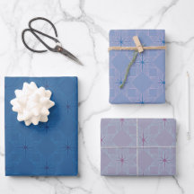 Padrão Geométrico | Azul, Periwinkle e Lilás