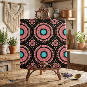 Padrão Geométrico bonito de Boho Rosa