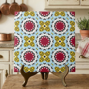 Padrão Geométrico Colorido Árabe Caleidoscópic