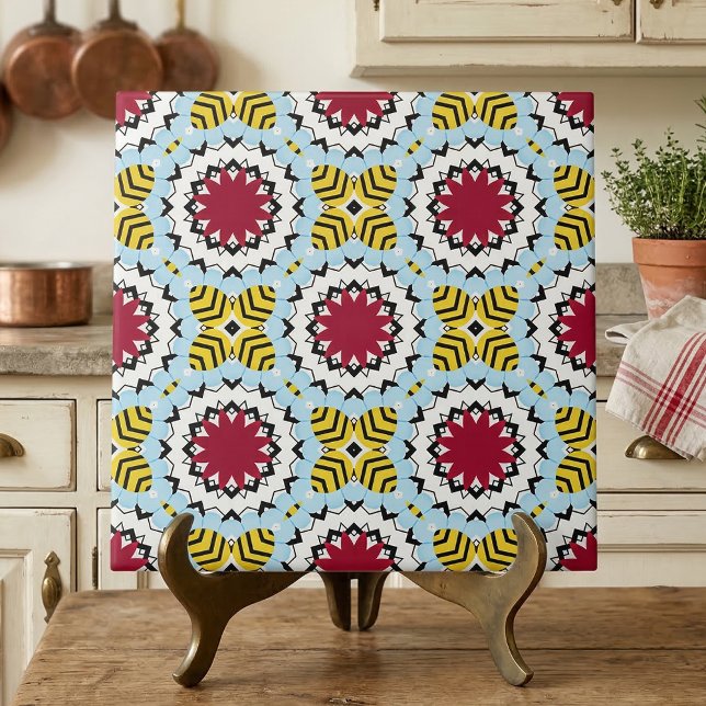 Padrão Geométrico Colorido Árabe Caleidoscópico (Criador carregado)