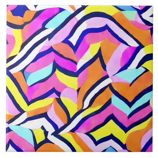 Padrão Geométrico Colorido Artístico (Frente)