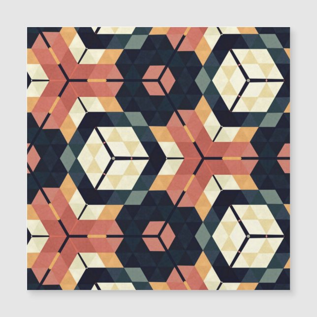 Padrão Geométrico Colorido da Praça Hexagágona (Frente)