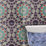 Padrão Geométrico Colorido de Marrocos<br><div class="desc">Esse azulejo cerâmico apresenta um design vibrante e intrincado que é atraente para os olhos e elegante. O estilo gráfico faz lembrar o vício e os padrões étnicos, muitas vezes evocando a arte encontrada nos motivos marroquinos ou indianos. A superfície do azulejo é rica com detalhes assustadores com aspecto em...</div>