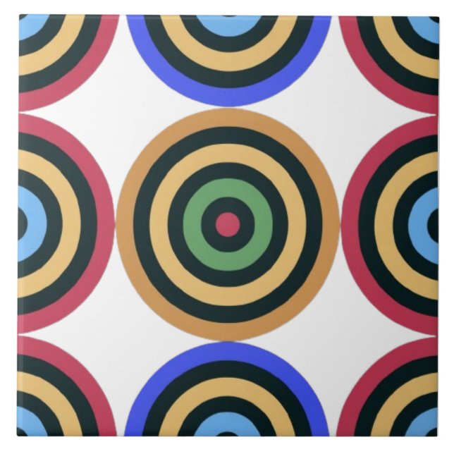 Padrão Geométrico Colorido do Meio século Moderno (Frente)