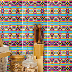 Padrão Geométrico Colorido em Formas Esféricas 