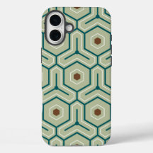 Padrão geométrico com hexágonos entrelaçados