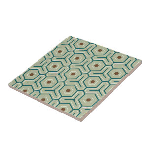 Padrão geométrico com hexágonos entrelaçados