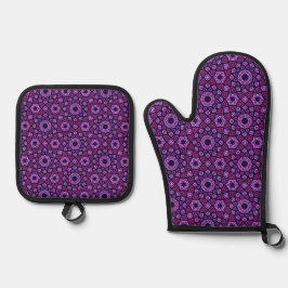 Padrão Geométrico com Tri-Hexágono Truncado Roxo